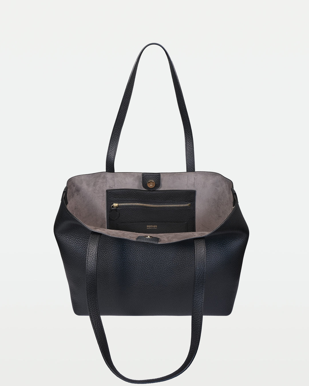 MODHER Bellagio Black and Gray Leather#color_black-and-gray-interior