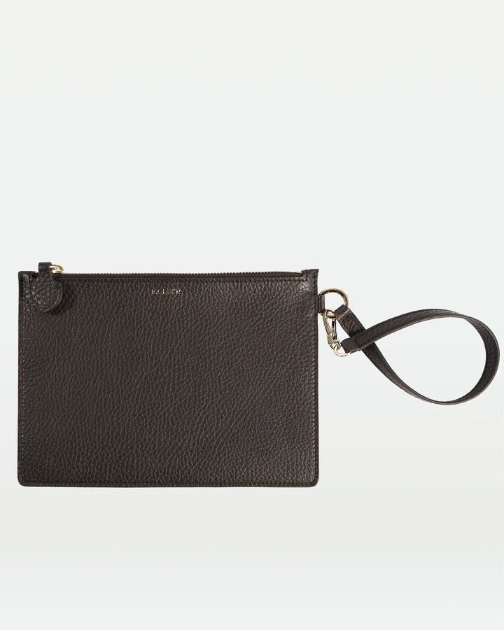 MODHER Wristlet clutch#color_brown-and-brown-interior