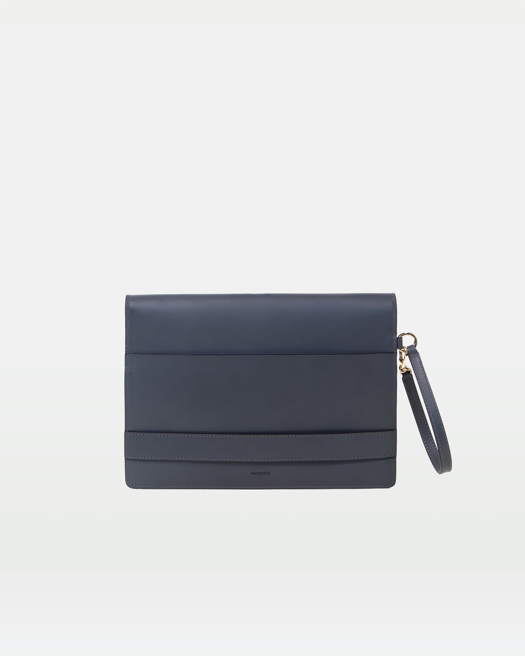 MODHER Envelope Clutch in Elephant vegetable tanned leather#color_elephant