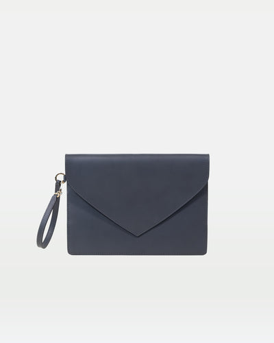 MODHER Envelope Clutch in Elephant vegetable tanned leather#color_elephant
