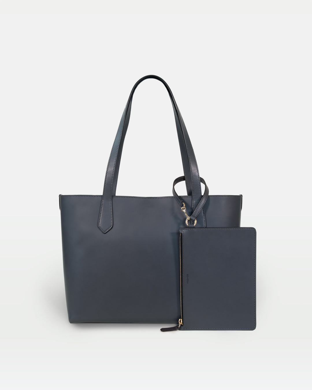 MODHER tote bag in Elephant vegetable tanned Italian leather#color_elephant