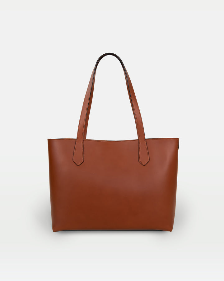 MODHER tote bag in Brown vegetable tanned Italian leather#color_golden-brown