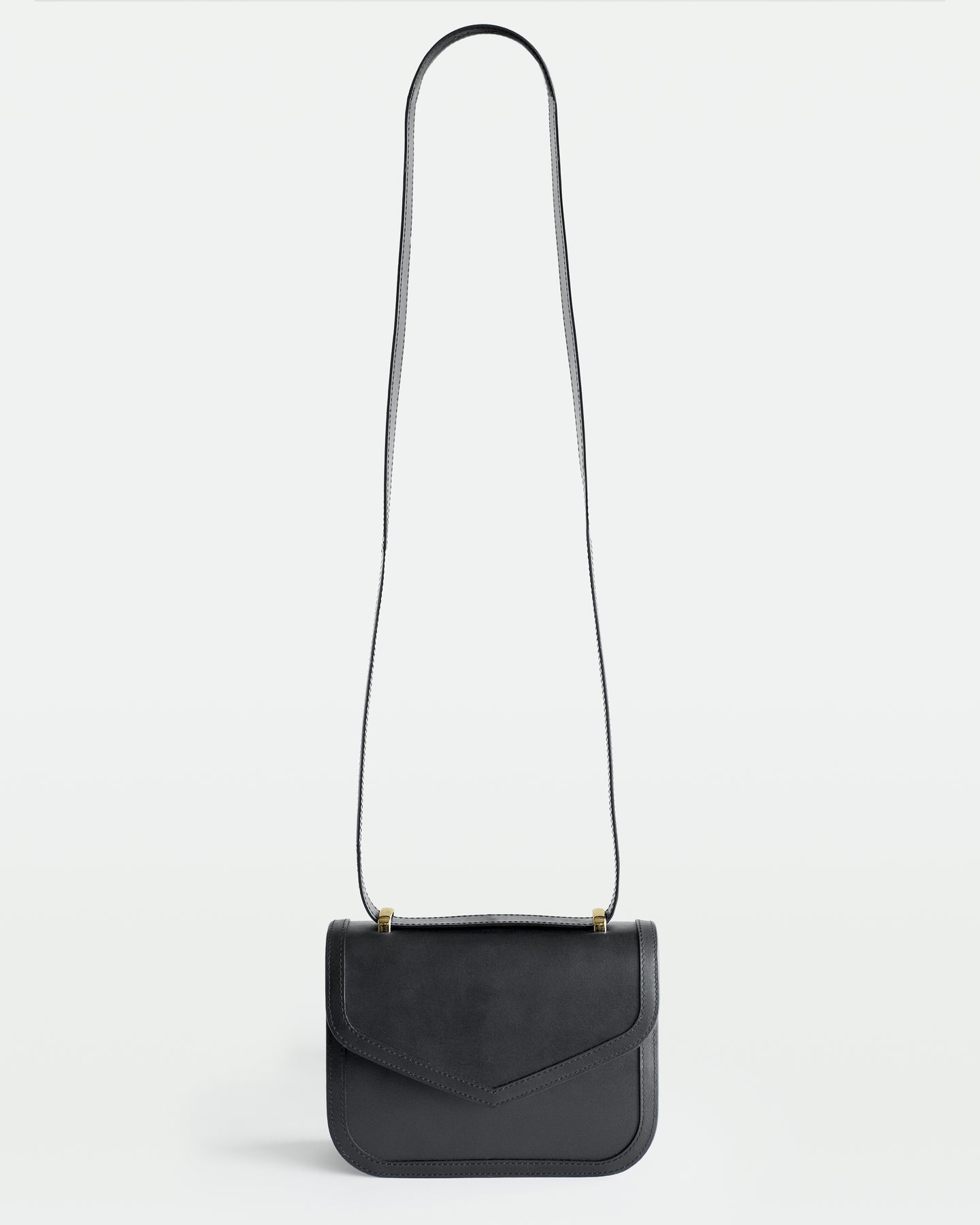 Maya Small vegan crossbody bag in mirum leather alternative black MODHER