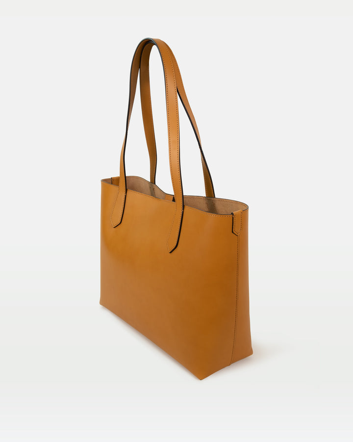 MODHER tote bag in yellow malto vegetable tanned Italian leather#color_yellow-malto