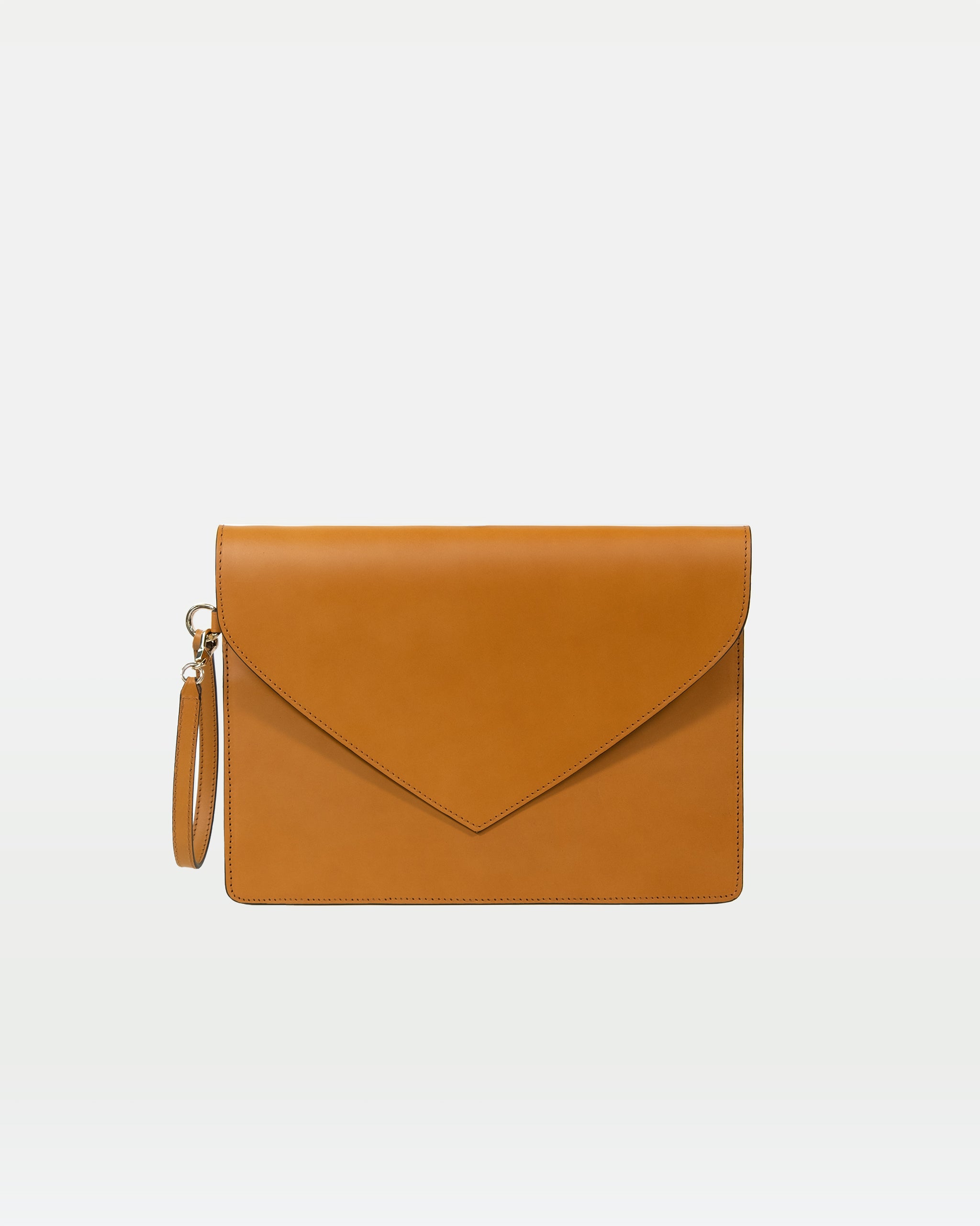 Tan envelope clutch deals