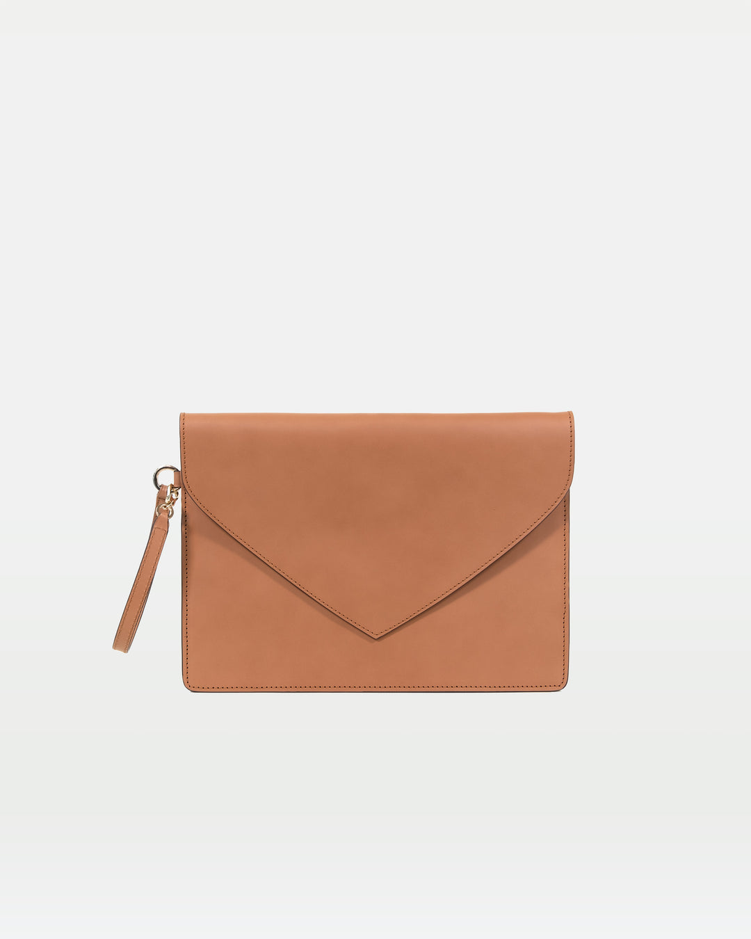 MODHER Envelope Clutch in Naturale vegetable tanned leather#color_naturale