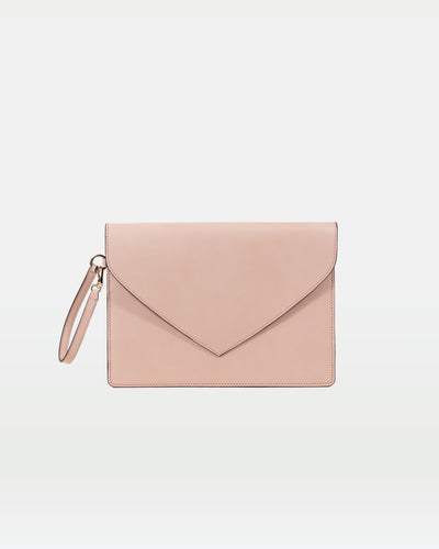 MODHER Envelope Clutch in Rosa vegetable tanned leather#color_rosa