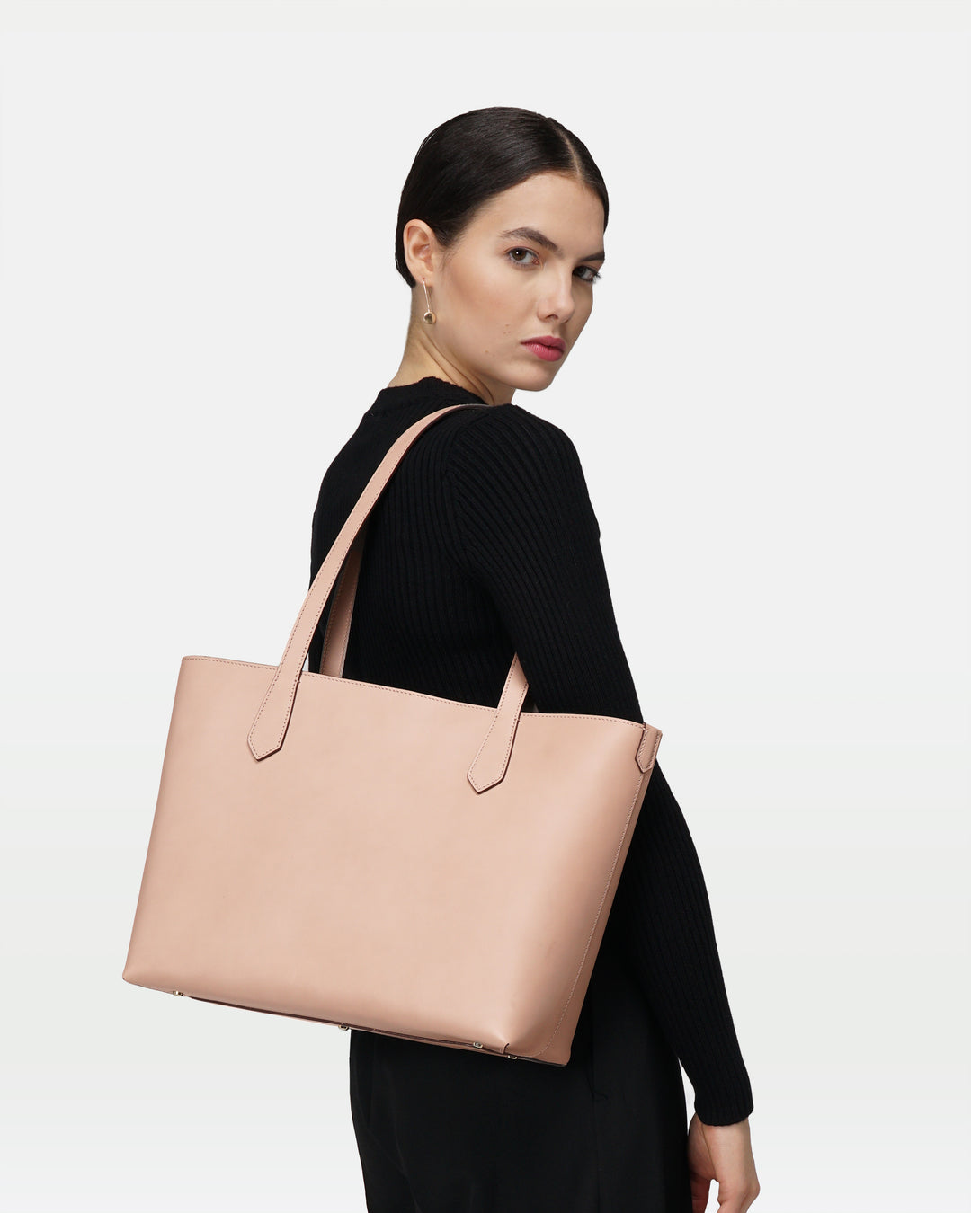 MODHER tote bag in Rosa vegetable tanned Italian leather#color_rosa