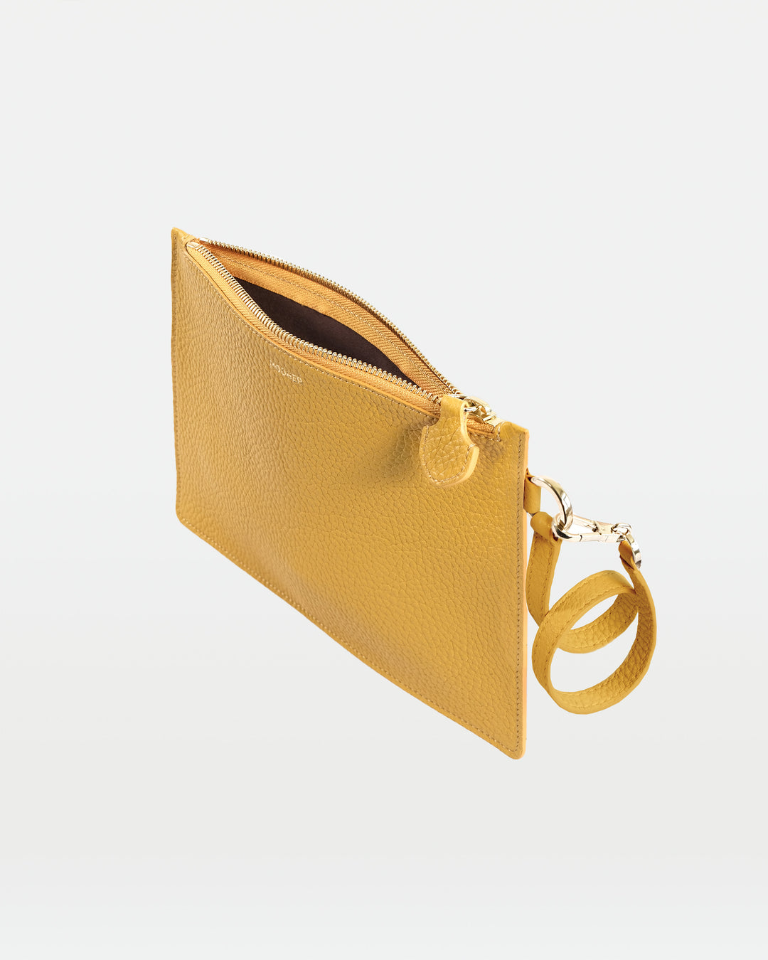MODHER Wristlet clutch#color_yellow-and-brown-interior