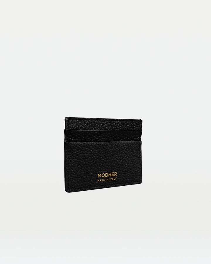 MODHER Leather credit card holder#color_black